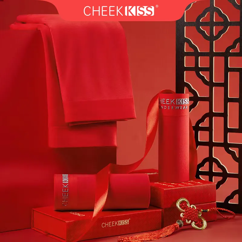 Cheekkiss Ankle Socks Men's Box 4-Pack Red-13