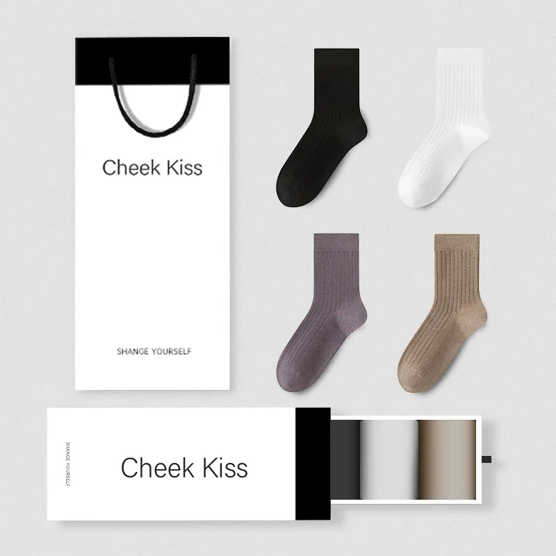 Cheekkiss Mid Calf Socks Women's Box 4 Pack-2