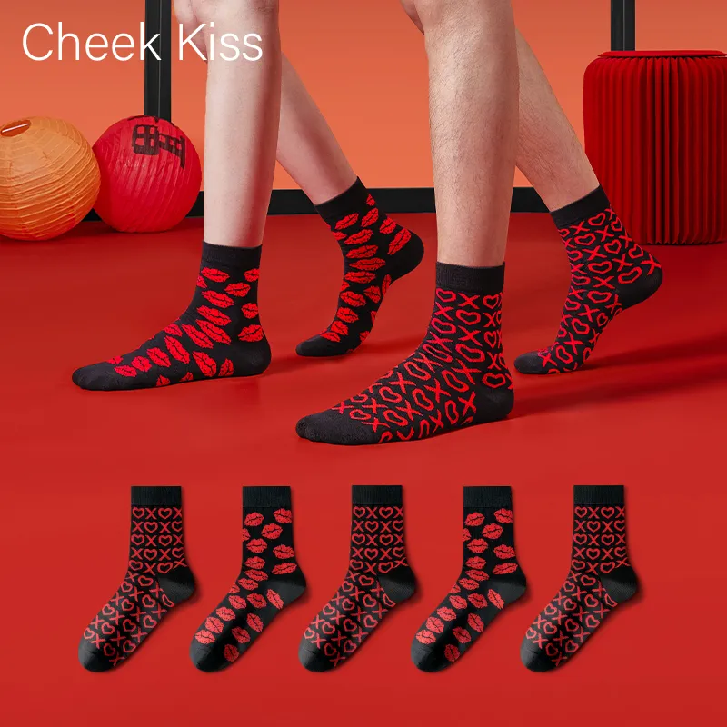 Cheekkiss Mid Calf Socks Unisex Box 4 Pack-15