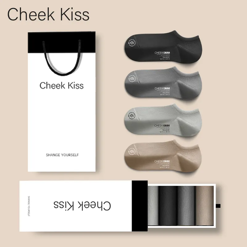 Cheekkiss No Show Socks Men's Box 4 Pack-7
