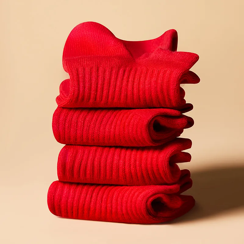Cheekkiss Ankle Socks Men's Box 4 Pack Red-4