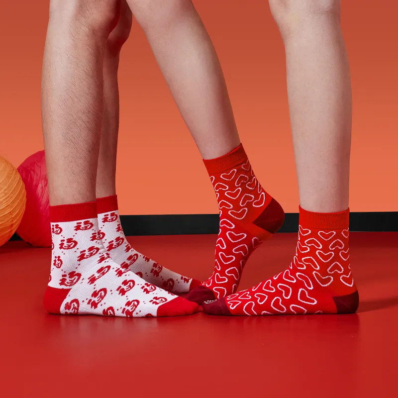 Cheekkiss Mid Calf Socks Unisex Box 4 Pack-4