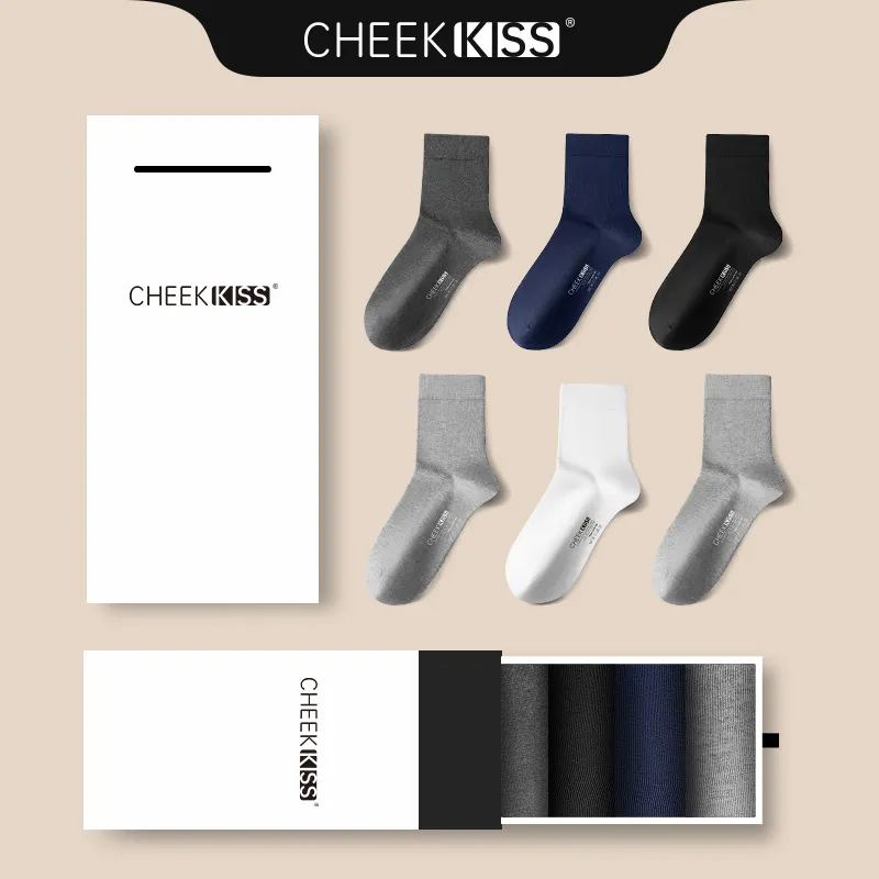 Cheekkiss Mid Calf Socks Men's Box 4 Pack-3