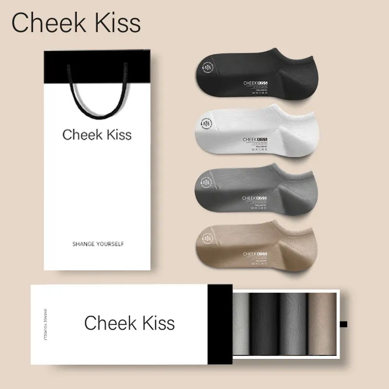 Cheekkiss No Show Socks Men's Box 4 Pack-5