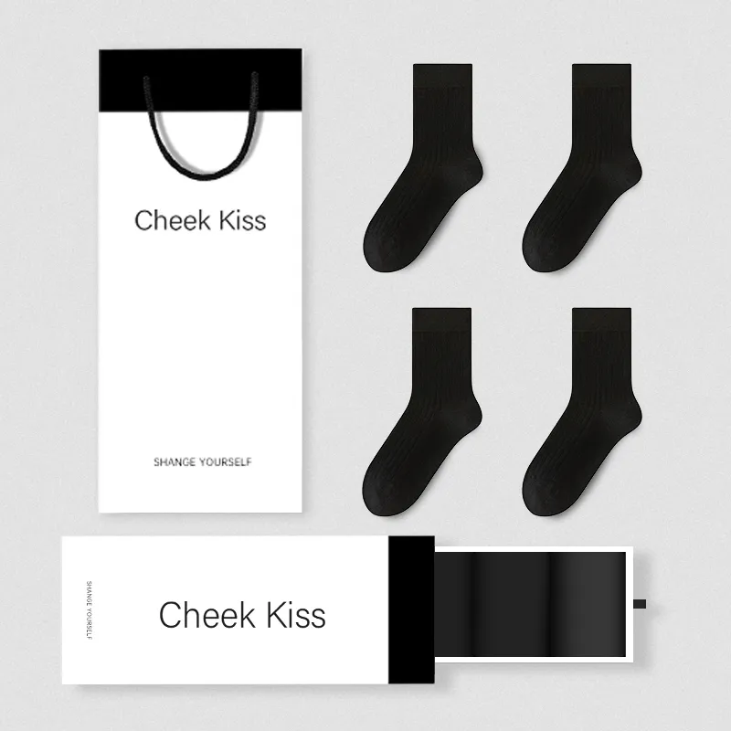 Cheekkiss Mid Calf Socks Women's Box 4 Pack-13