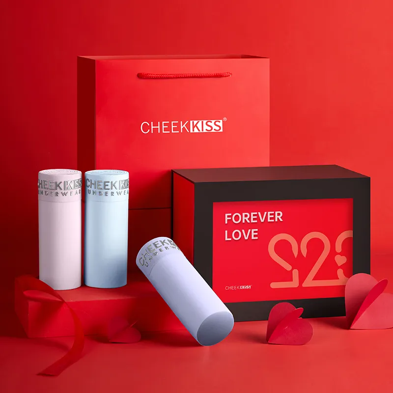 Cheekkiss Underwear Gift Boxes Men's 4 Pack Red-9