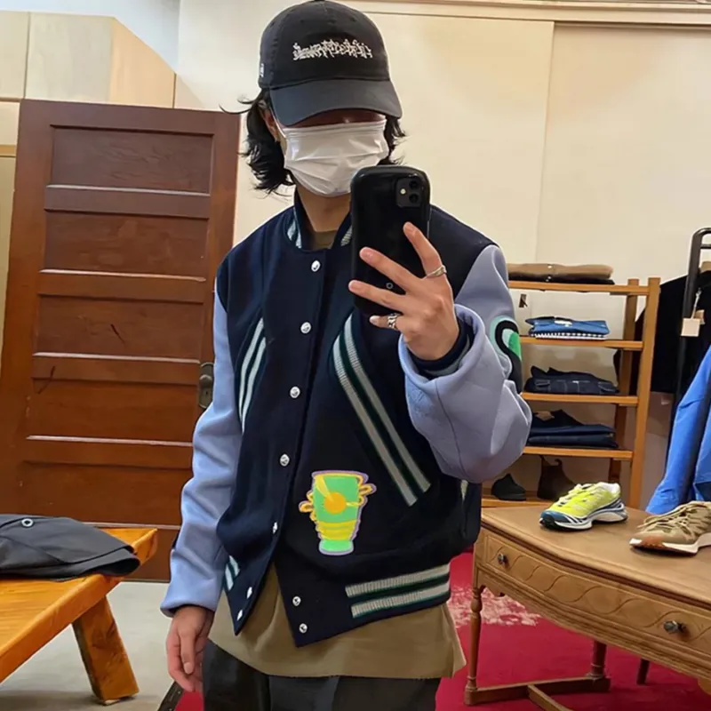 TESTUNG Classic Baseball Jacket Unisex-5