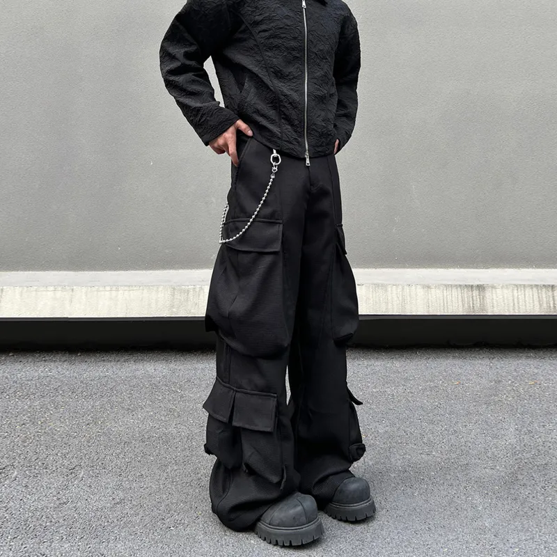 PISYPOX Cargo Pants Unisex Black-2