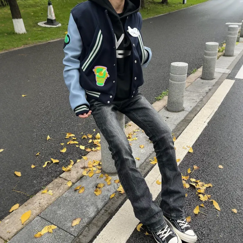 TESTUNG Classic Baseball Jacket Unisex-7