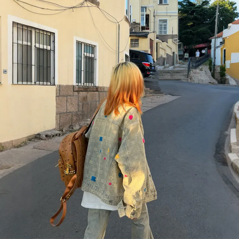 PISYPOX Denim Jacket Unisex Yellow Mud-3