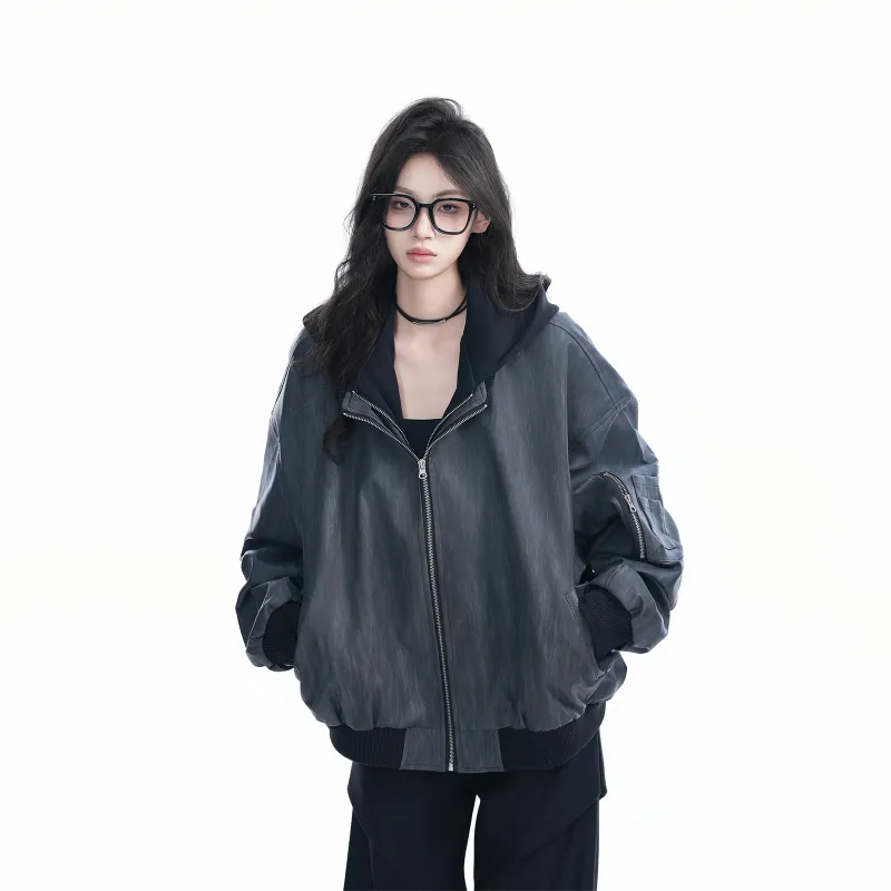 PISYPOX Jacket Unisex Black Gray-1