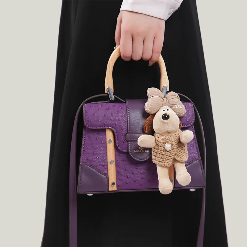 BUHOWE PU Small Square Bag, Shoulder Bag, Crossbody Bag, Handbag Women's Purple-4