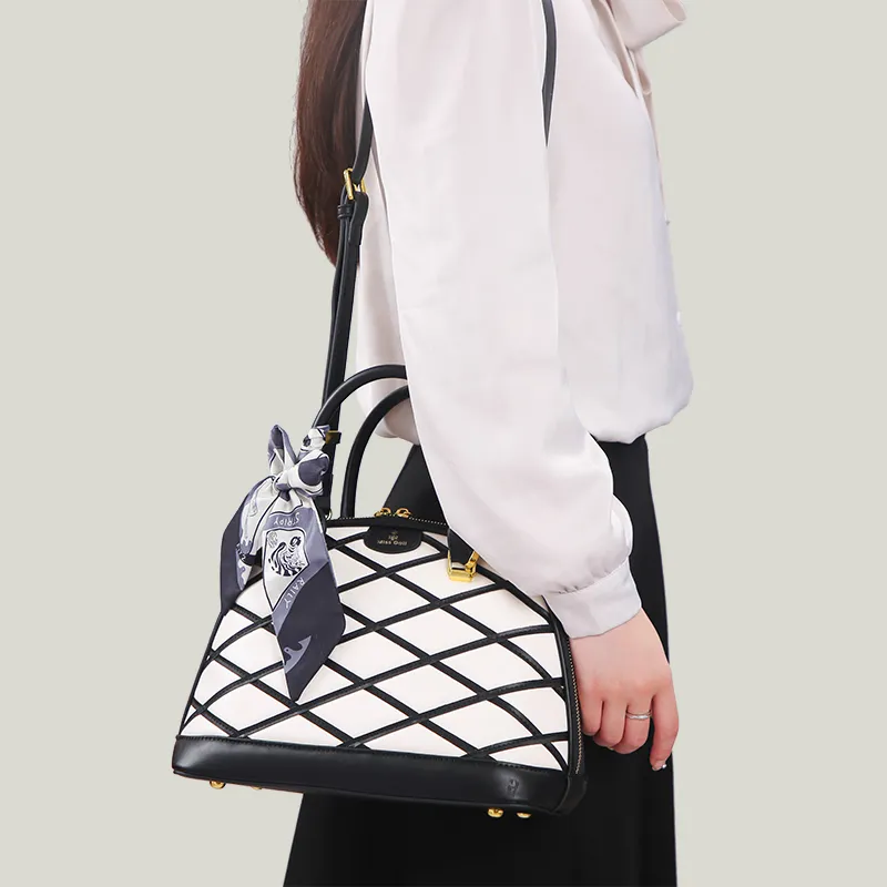 BUHOWE PU Handbag Regular Women's Black-6