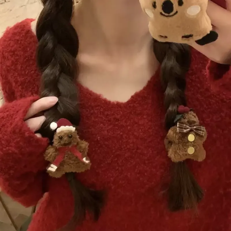 NICERURU Plush Hair Ties Women's-3