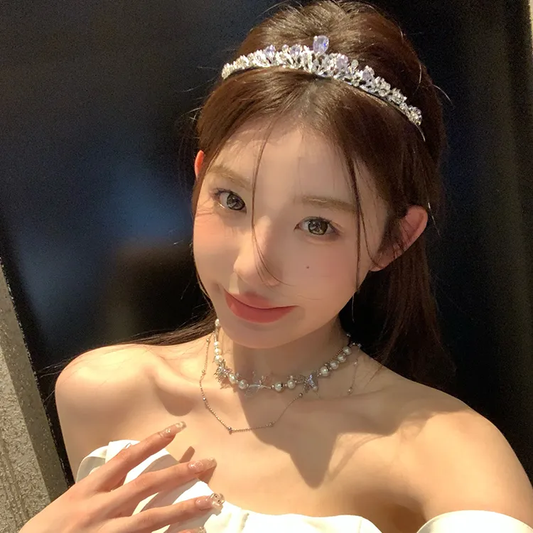 NICERURU Zircon Alloy Headbands Women's-1