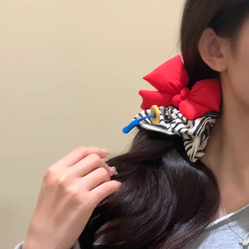 NICERURU Cotton Fabric Hair Tie Women's-1