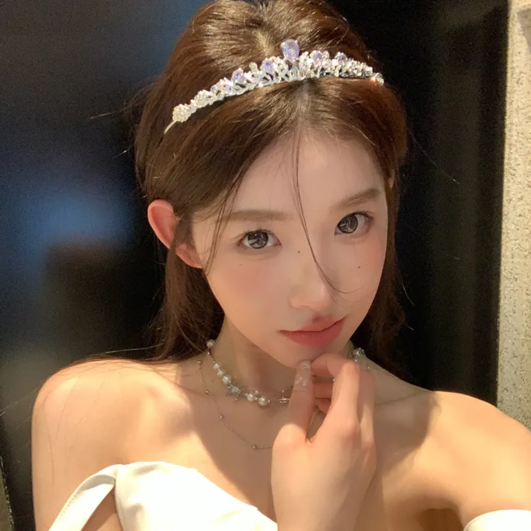 NICERURU Zircon Alloy Headbands Women's-2