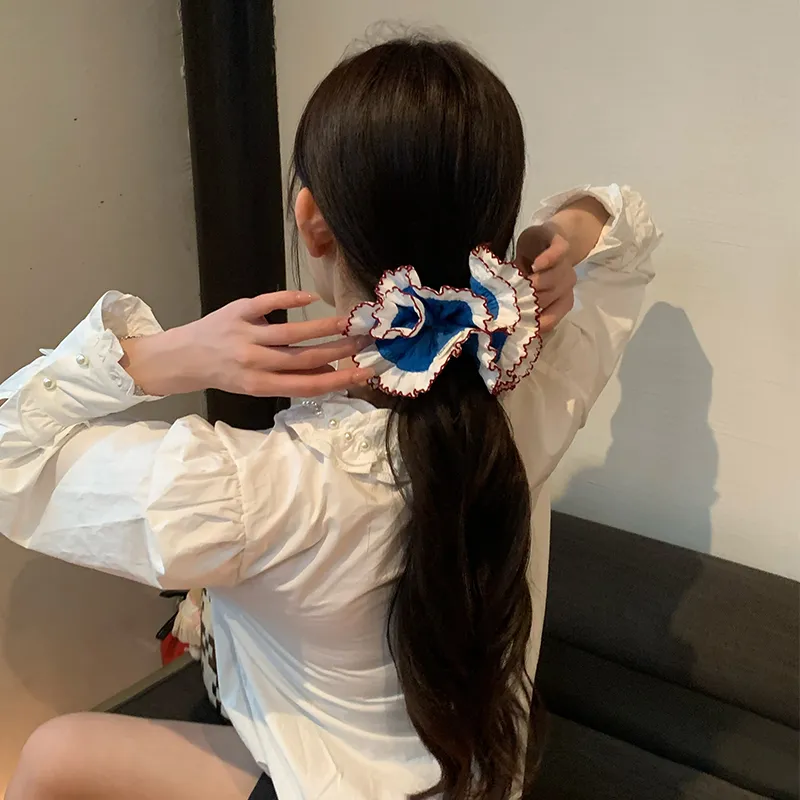 NICERURU Pleated Fabric Hair Tie Women's-3