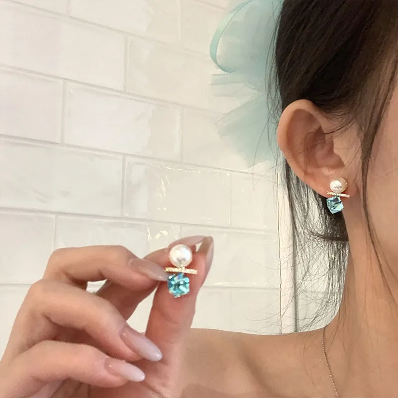 NICERURU 925 Sterling Silver Needle Stud Earrings Women's-2