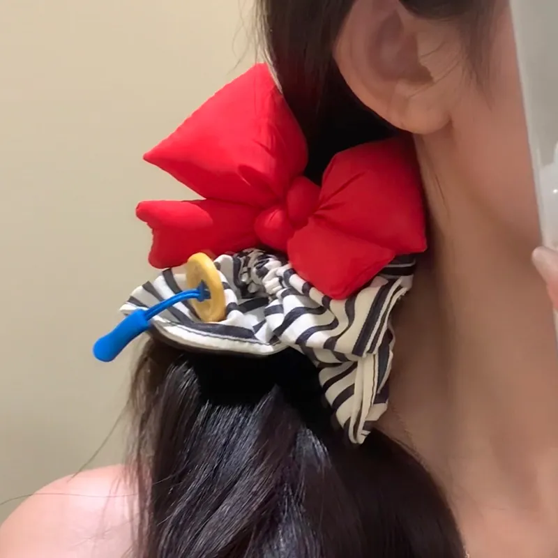NICERURU Cotton Fabric Hair Tie Women's-2