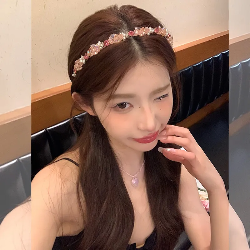 NICERURU Rhinestone Headbands Women's-11
