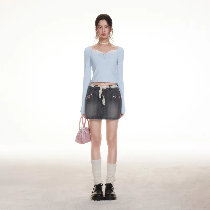 I'M ONE Denim Short Skirts Women's-6