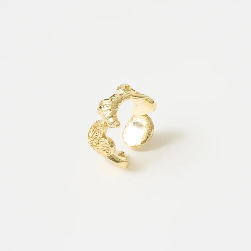 ALFIR 925 Sterling Silver Gold Plated Rings Unisex-1