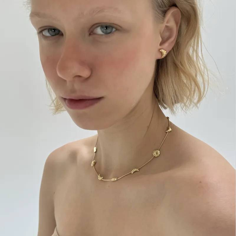 ALFIR 925 Sterling Silver Gold Plated Necklaces Unisex-3