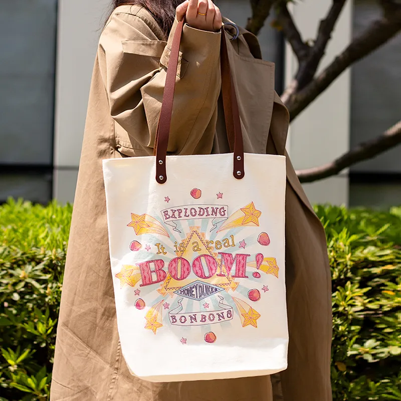 HARRY POTTER Canvas Bibido Multi-Flavored Bean Bag Canvas Bag Handbag Shoulder Bag Regular Unisex White-4