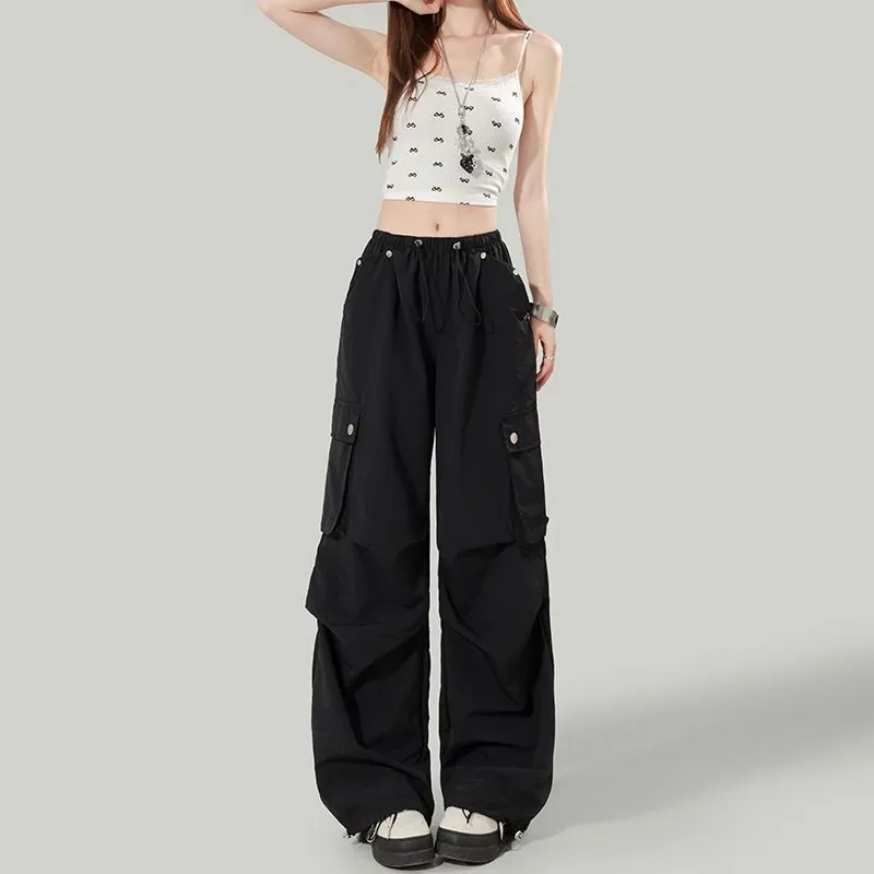 YINLEI Cargo Pants Women's Black-3