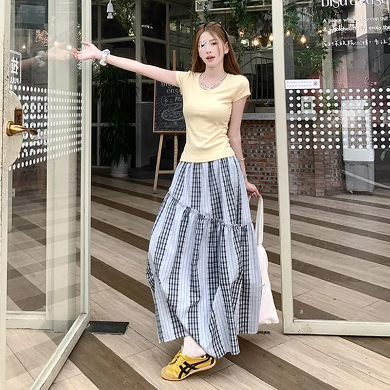 YINLEI Casual Long Skirt Women's-1