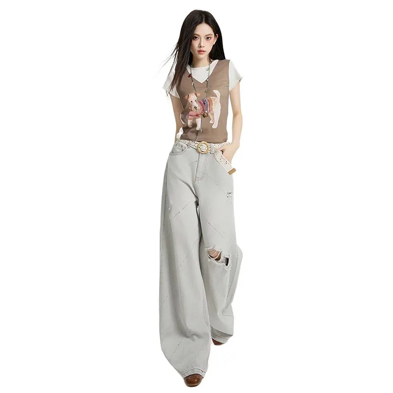 YINLEI Jeans Women's Premium Gray-3