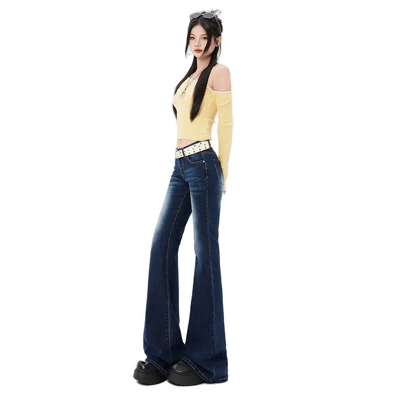 YINLEI Jeans Women's Dark Blue-1