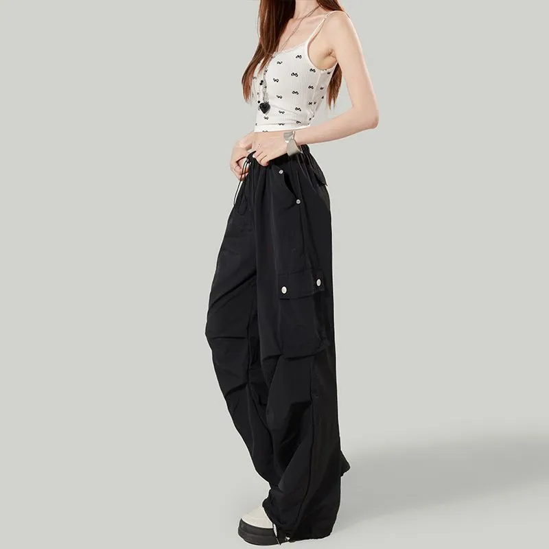 YINLEI Cargo Pants Women's Black-4
