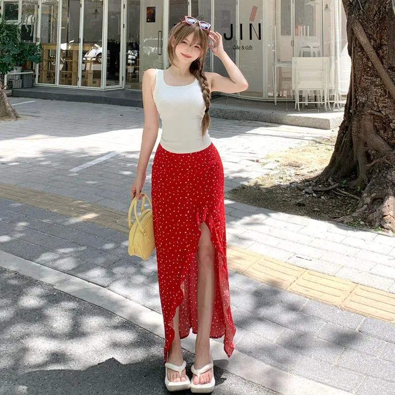 YINLEI Casual Long Skirt Women's-2