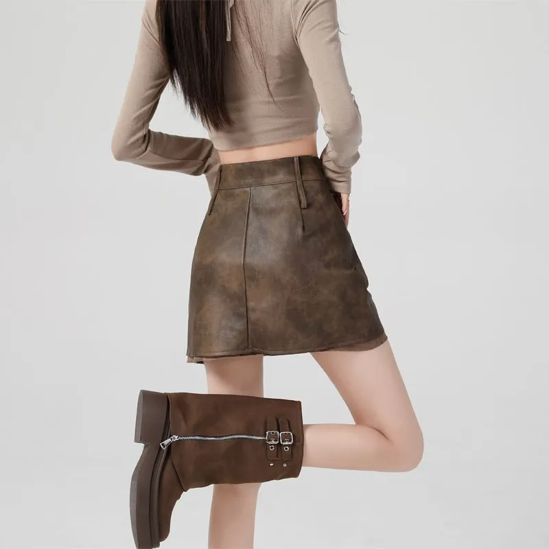 YINLEI Cargo Short Skirts Women's-4