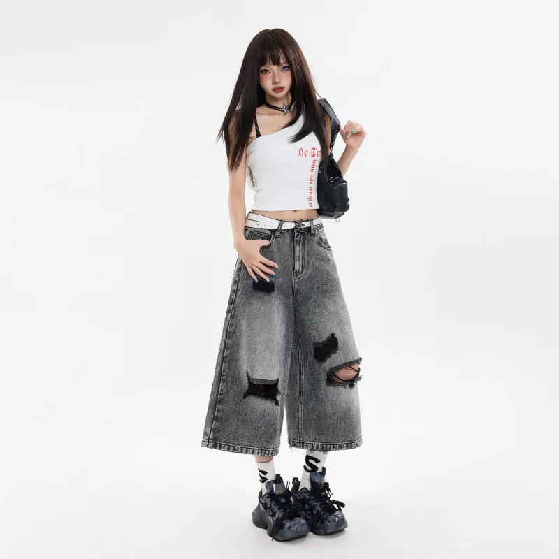 YINLEI Denim Shorts Women's-2