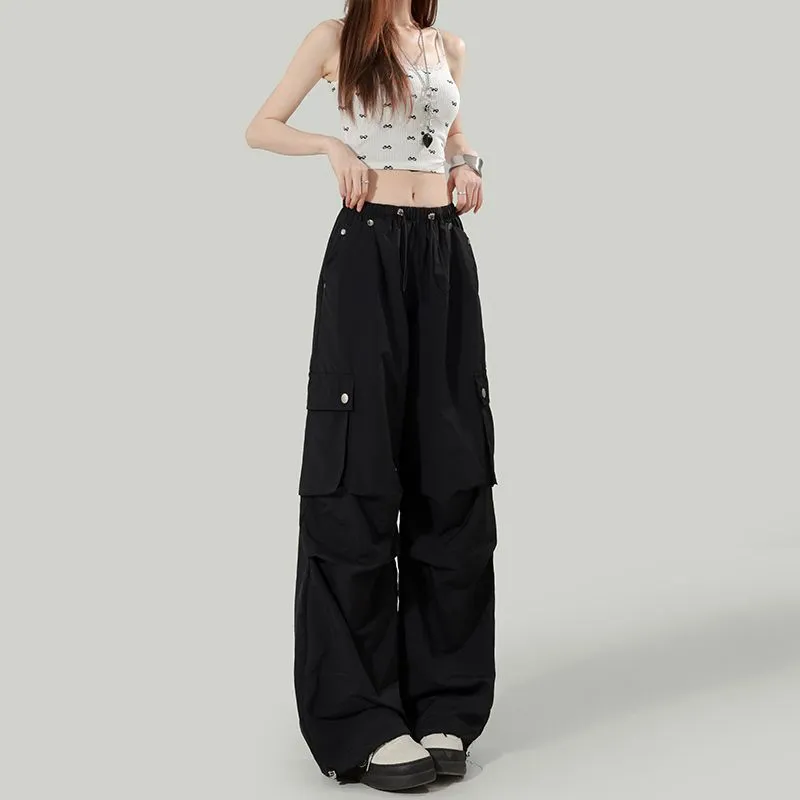 YINLEI Cargo Pants Women's Black-2