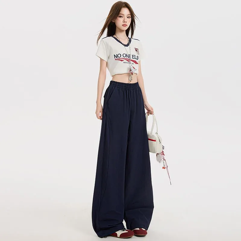 YINLEI Cargo Pants Women's Navy Blue-2