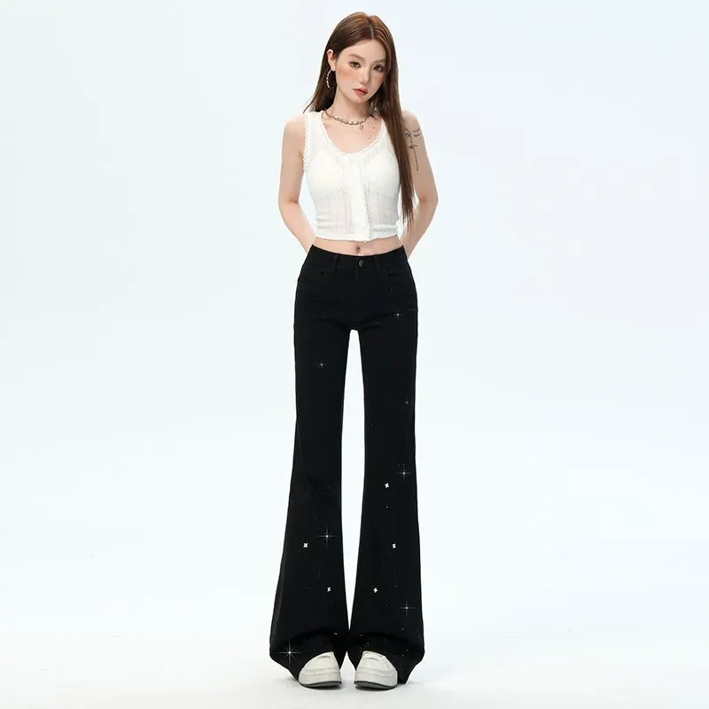 YINLEI Jeans Women's Black-2