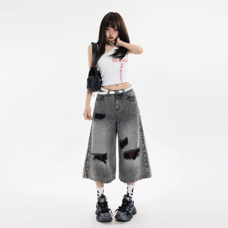 YINLEI Denim Shorts Women's-1
