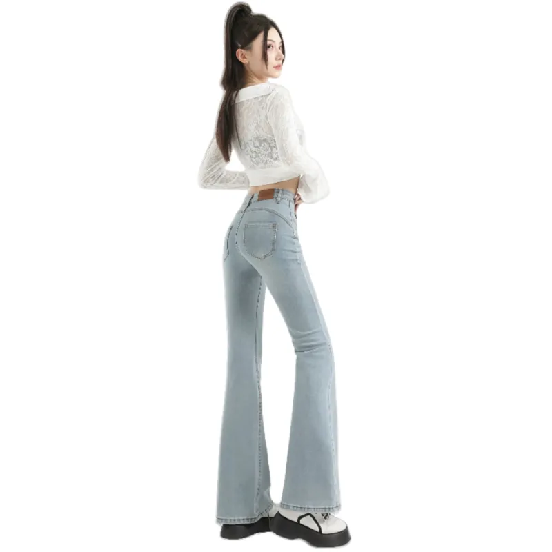 YINLEI Jeans Women's Light Blue-1