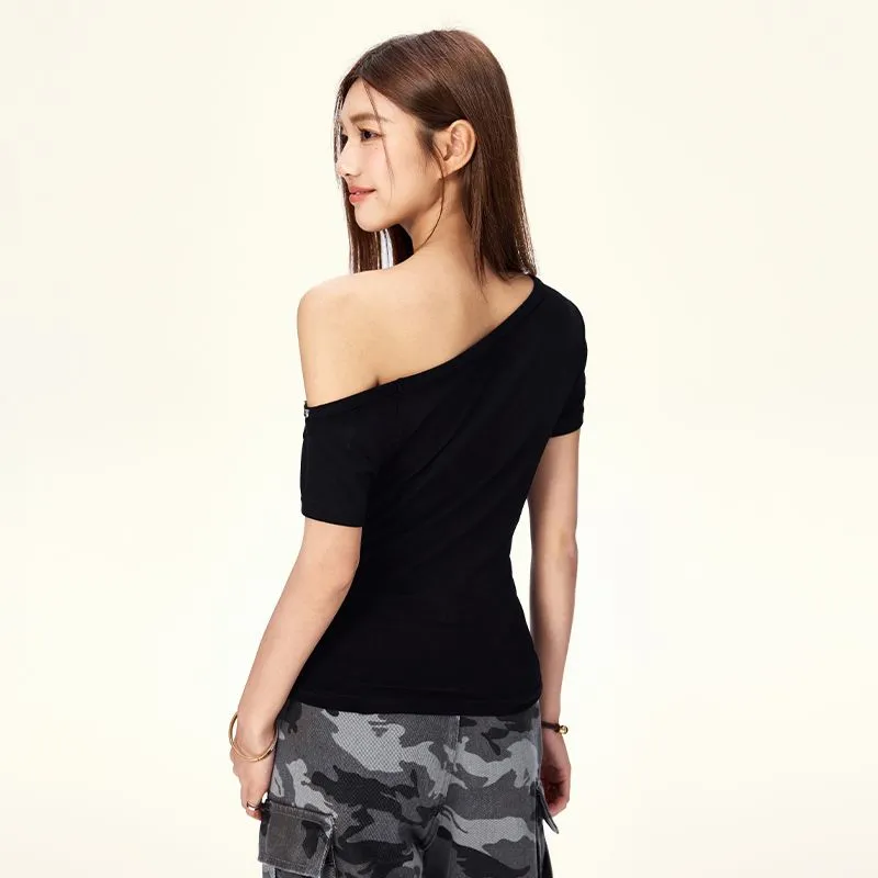 YINLEI T Shirts Women's Black-3