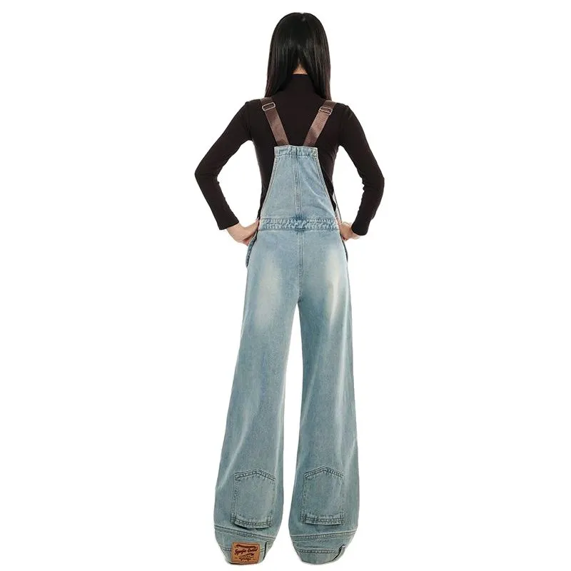 YINLEI Overalls Women's Light Blue-1