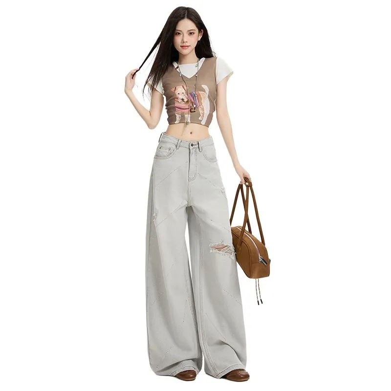 YINLEI Jeans Women's Premium Gray-4