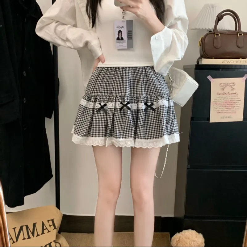 YINLEI Casual Short Skirts Women's-5