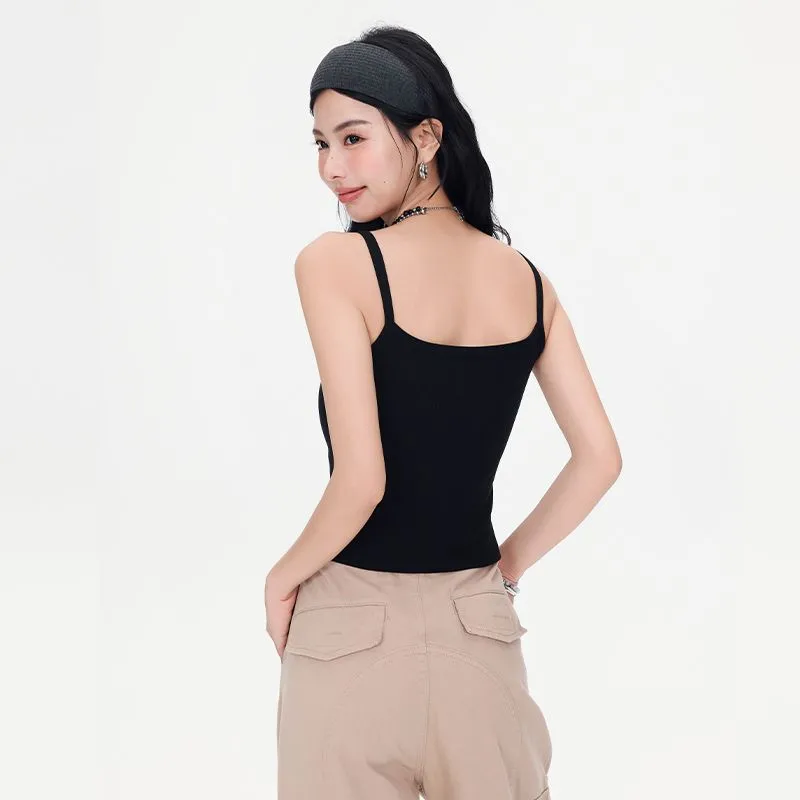 YINLEI Camisoles Women's Black-3