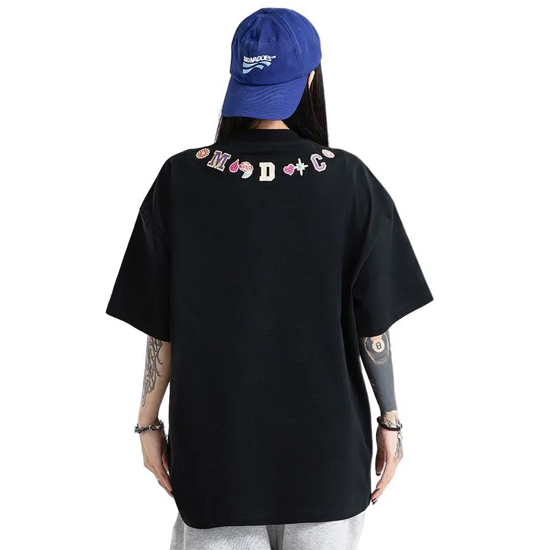 YINLEI Drop Shoulder Sleeve T Shirt Women's-4