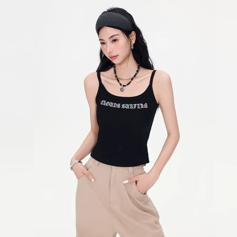 YINLEI Camisoles Women's Black-2