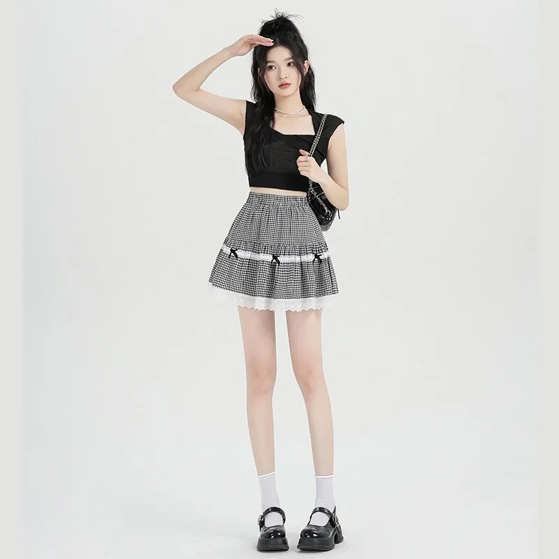 YINLEI Casual Short Skirts Women's-4